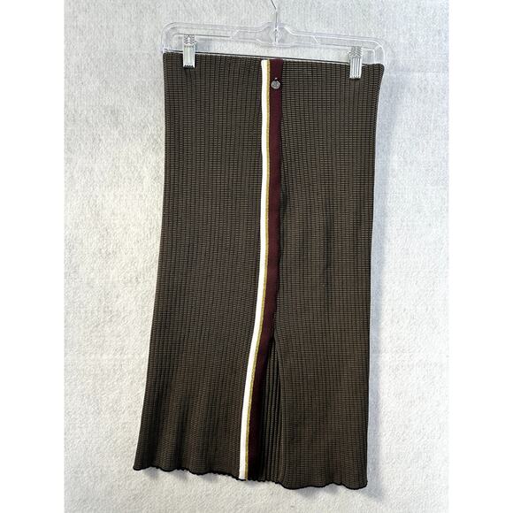 Scotch & Soda Maison Scotch Ok! Bye! Size Small Bodycon Skirt Stretch Brown - Picture 6 of 10